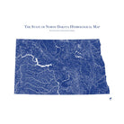 North Dakota Hydrological Map - Muir Way - Hydrology