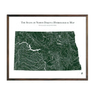 North Dakota Hydrological Map - Muir Way - Hydrology