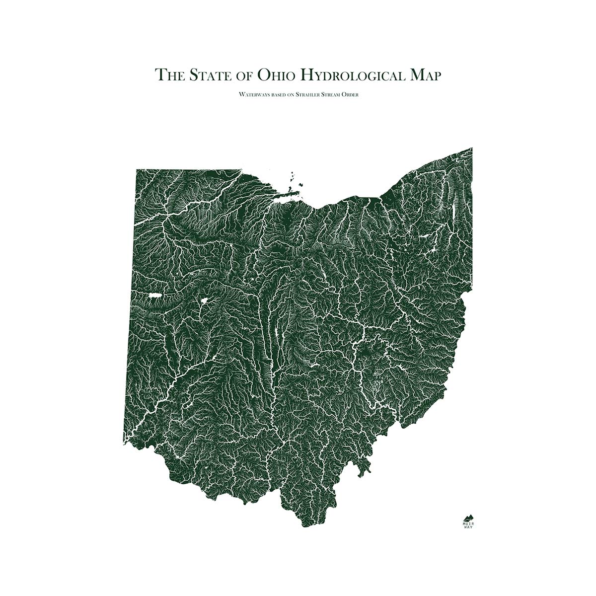 Ohio Hydrological Map - Muir Way - Hydrology