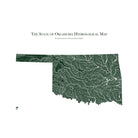 Oklahoma Hydrological Map - Muir Way - Hydrology