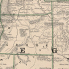 Oregon 1883 Map - Muir Way - Vintage Map
