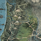 Oregon Trail Map 1932 - Muir Way - Vintage Map