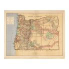 Oregon State 1876 Map - Muir Way - Vintage Map