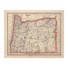 Oregon 1883 Map - Muir Way - Vintage Map