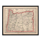Oregon 1883 Map - Muir Way - Vintage Map