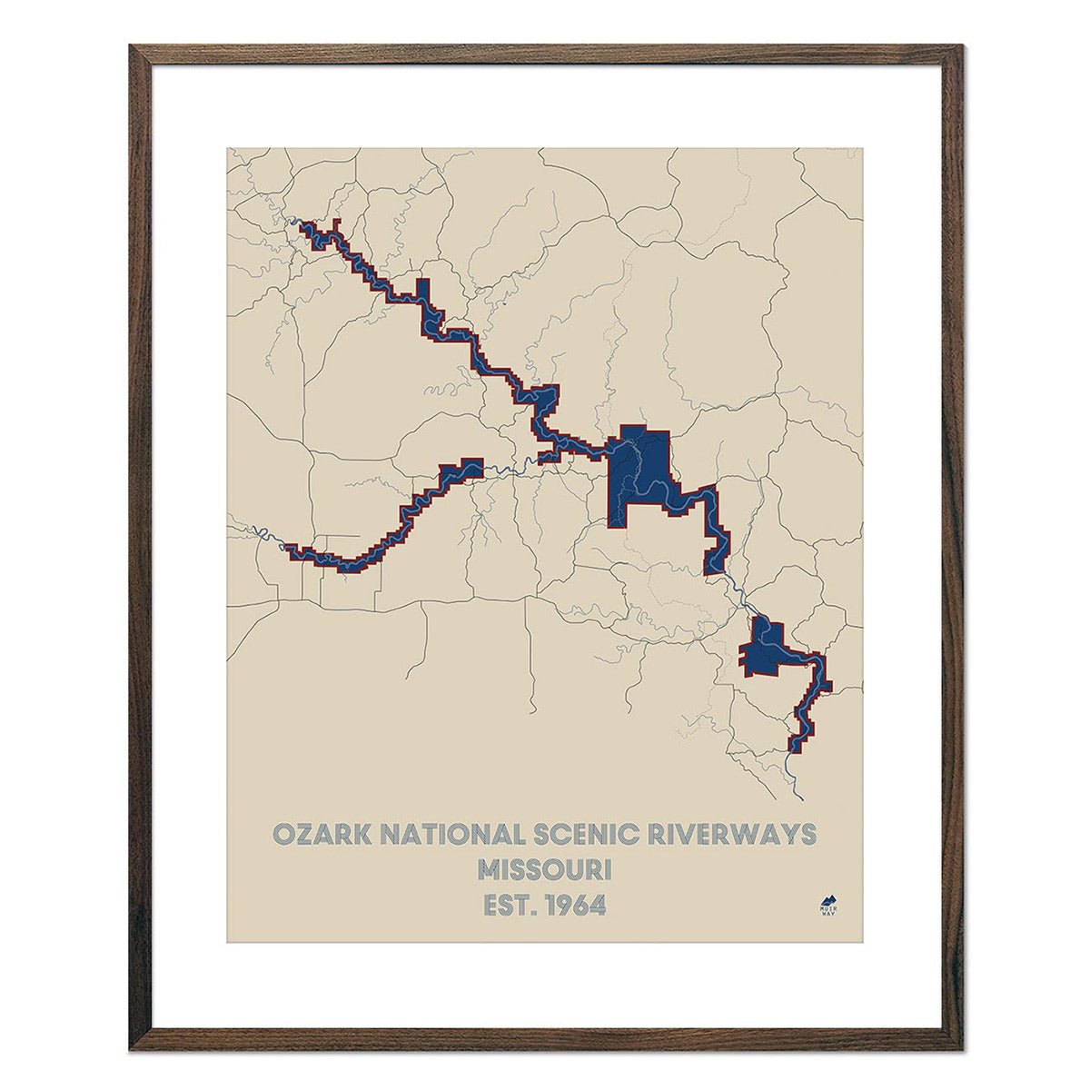 Ozark National Scenic Riverways Map - Muir Way - National Park