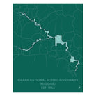 Ozark National Scenic Riverways Map - Muir Way - National Park