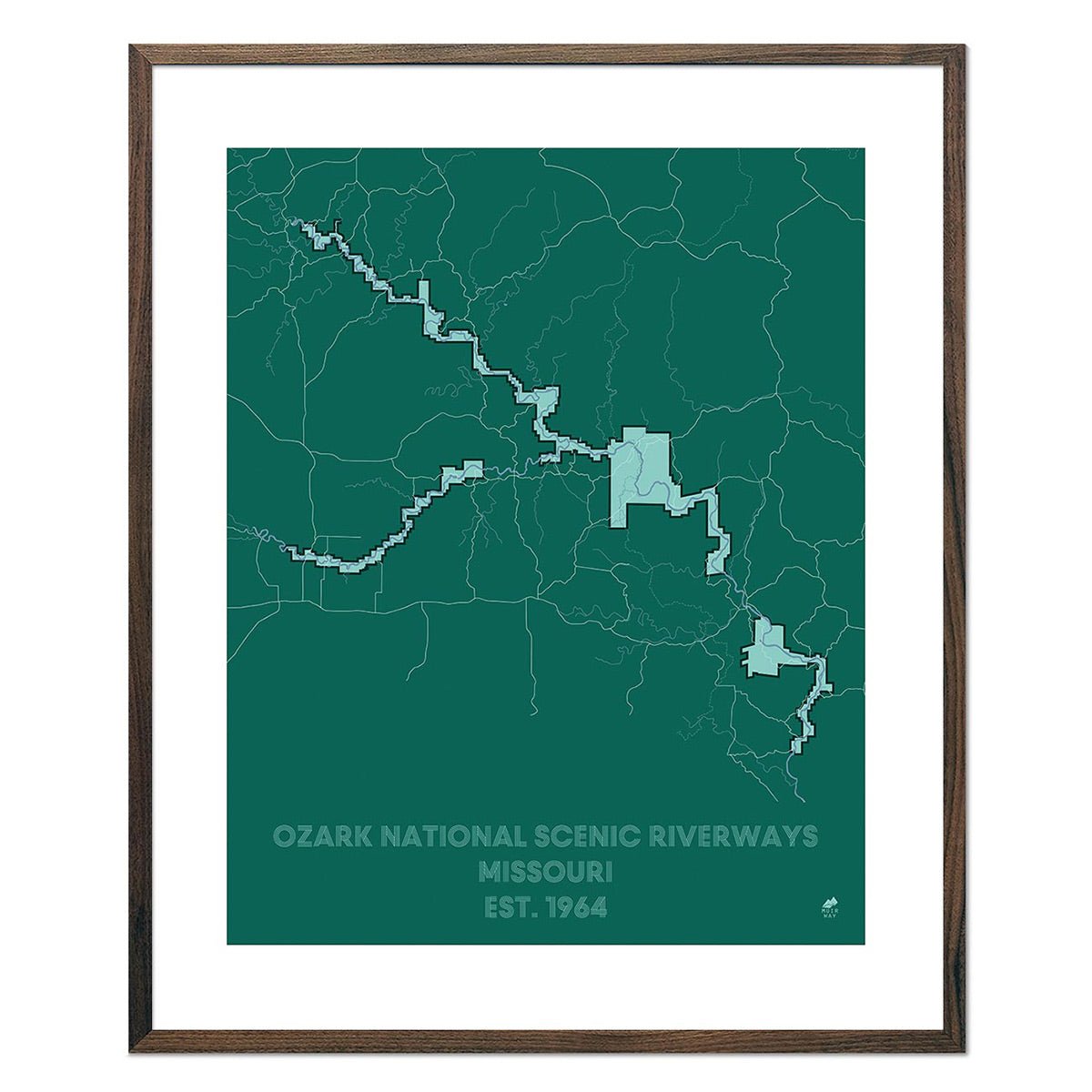 Ozark National Scenic Riverways Map - Muir Way - National Park
