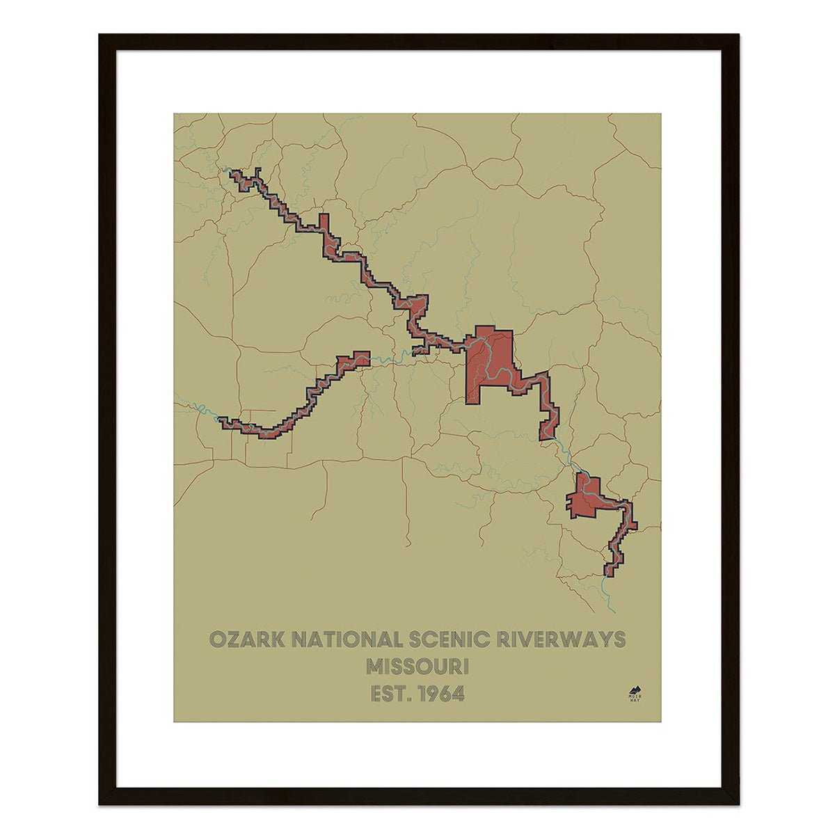 Ozark National Scenic Riverways Map - Muir Way - National Park