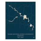 Ozark National Scenic Riverways Map - Muir Way - National Park
