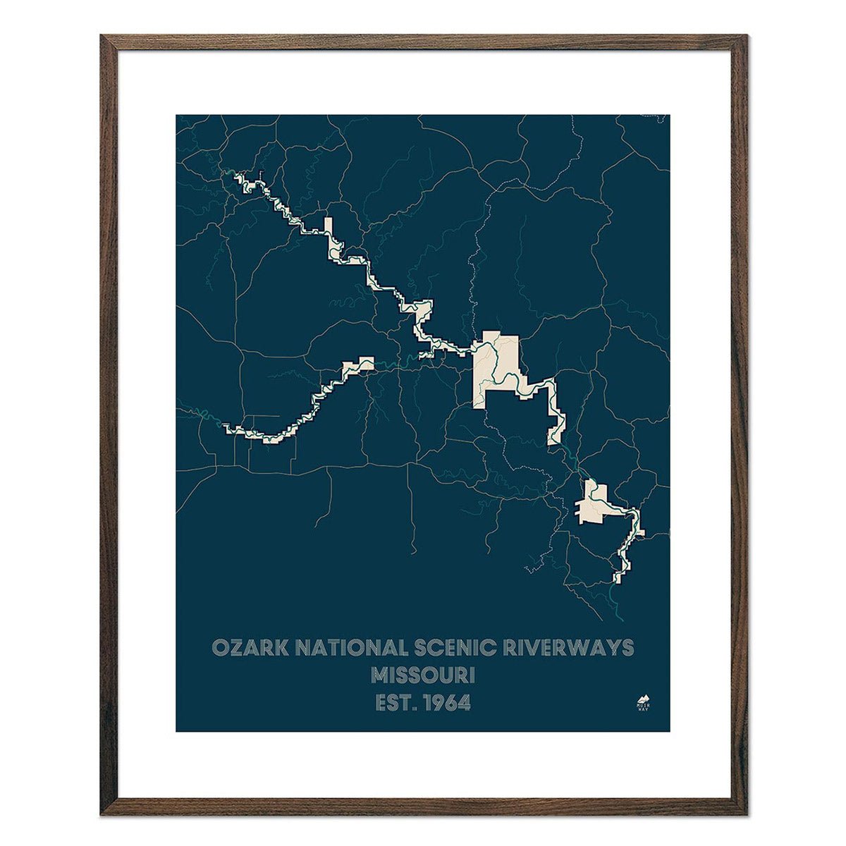 Ozark National Scenic Riverways Map - Muir Way - National Park