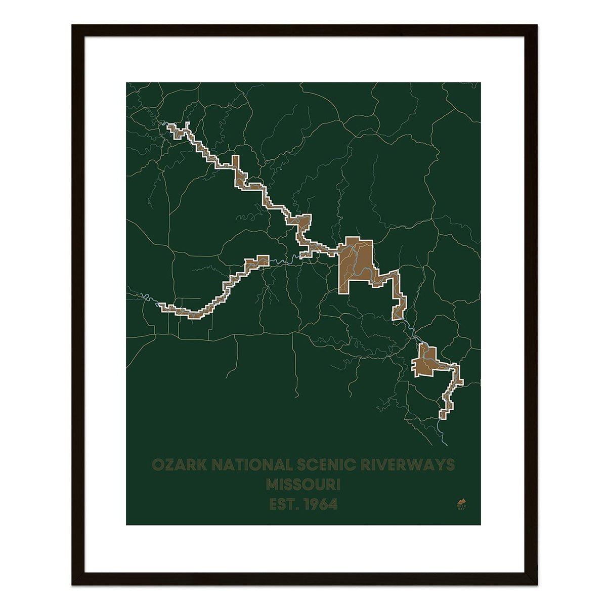 Ozark National Scenic Riverways Map - Muir Way - National Park