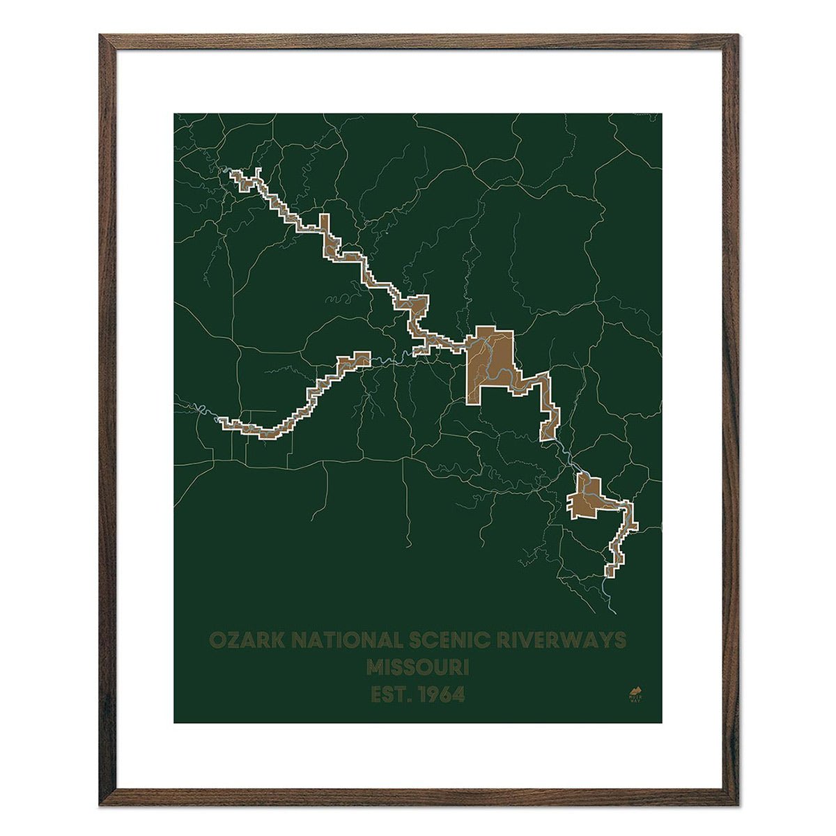 Ozark National Scenic Riverways Map - Muir Way - National Park