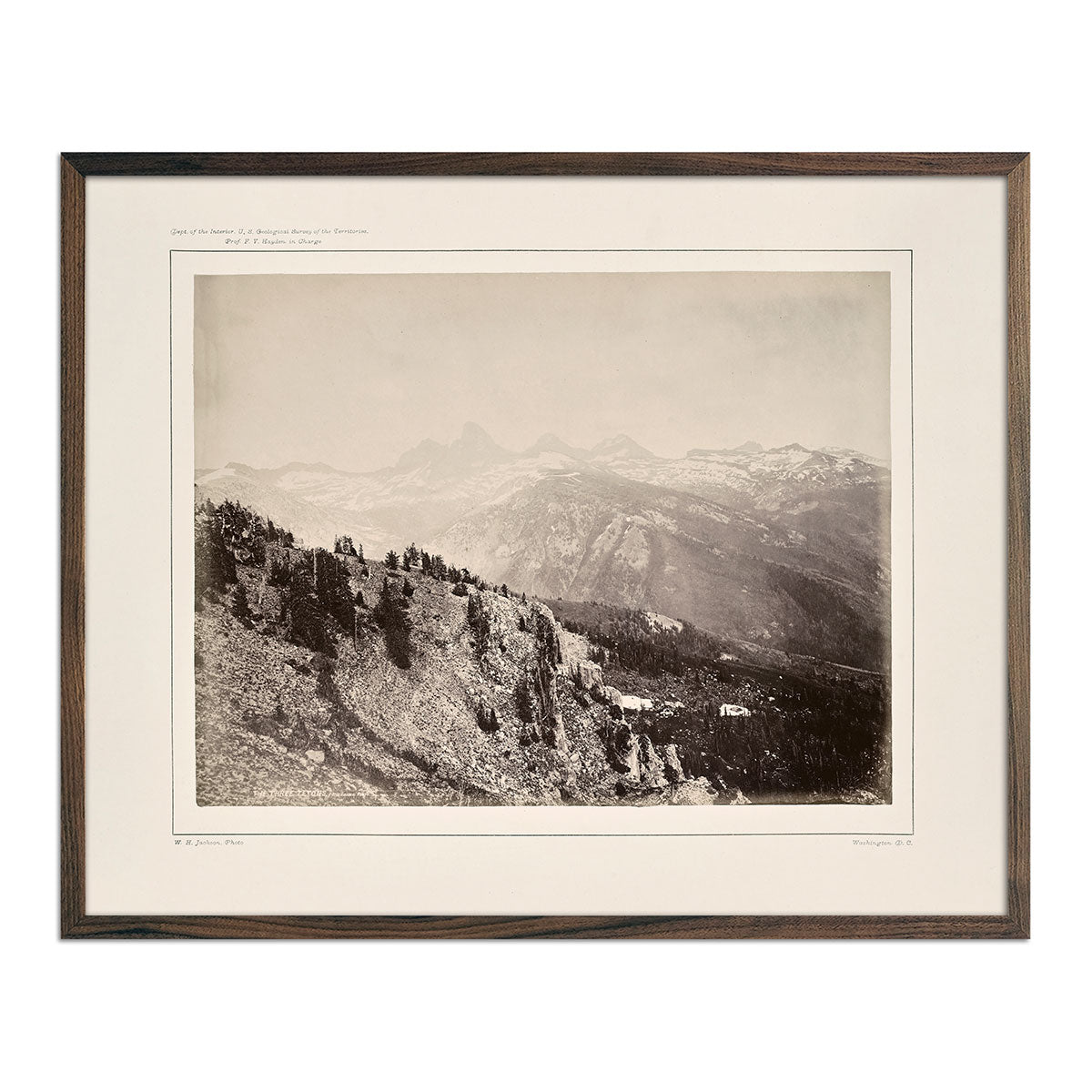Panoramic View of The Teton Range, Yellowstone 1873 - Muir Way - Photograph