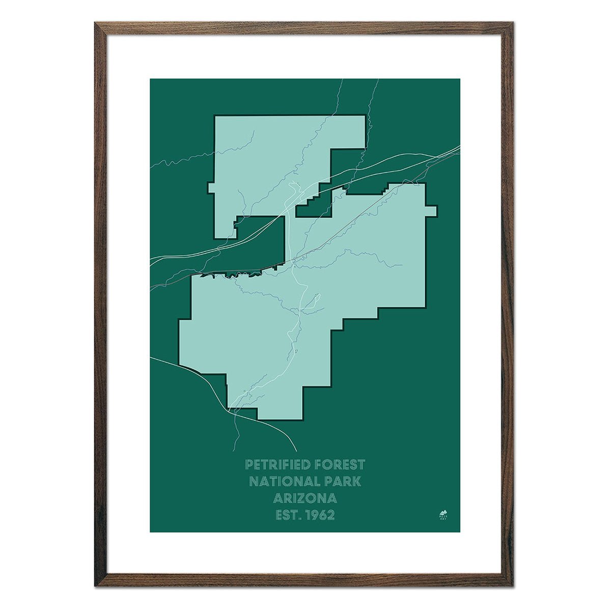 Petrified Forest National Park Map - Muir Way - National Park