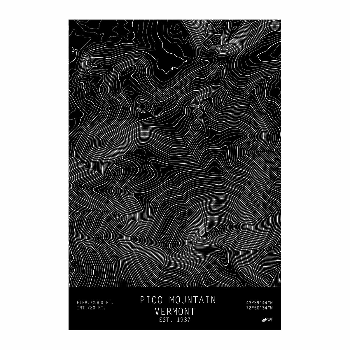 Pico Mountain, Vermont - Muir Way - TOPO Series