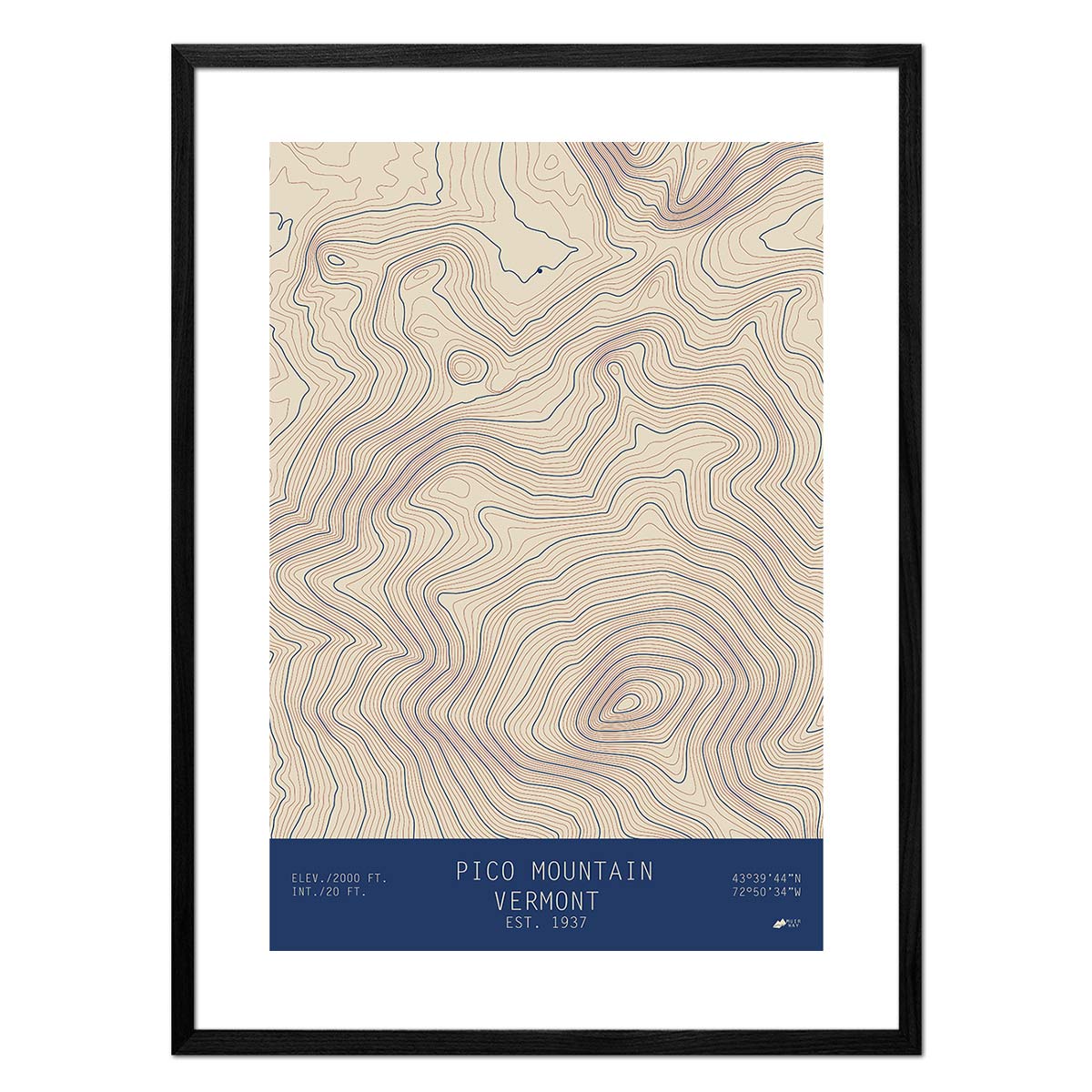 Pico Mountain, Vermont - Muir Way - TOPO Series
