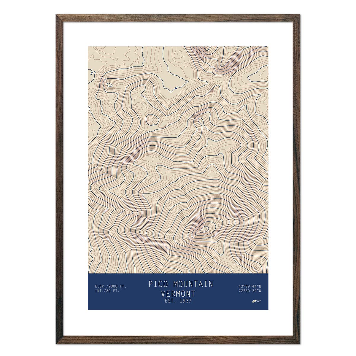 Pico Mountain, Vermont - Muir Way - TOPO Series