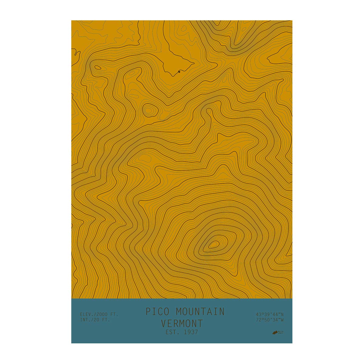 Pico Mountain, Vermont - Muir Way - TOPO Series