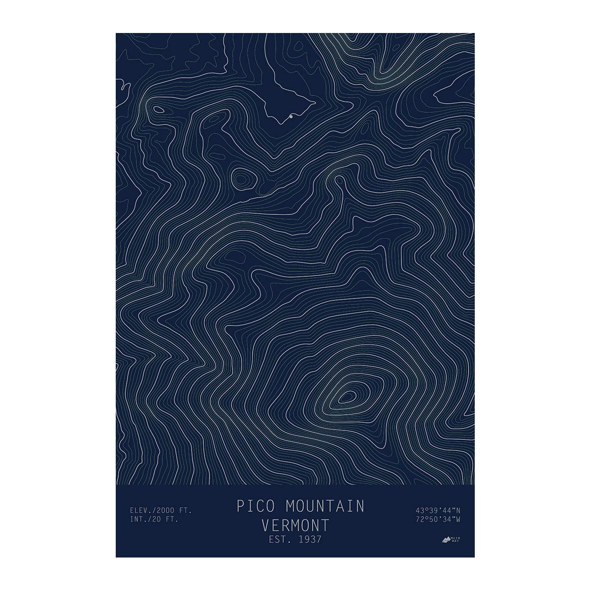 Pico Mountain, Vermont - Muir Way - TOPO Series