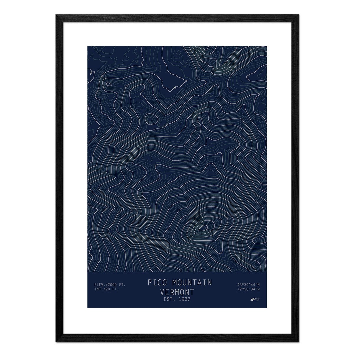 Pico Mountain, Vermont - Muir Way - TOPO Series