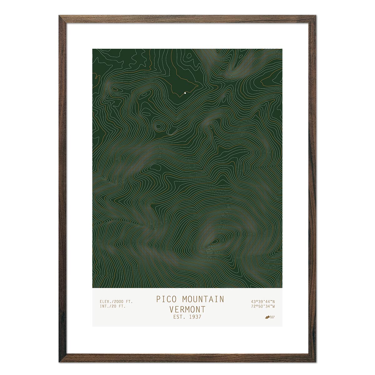 Pico Mountain, Vermont - Muir Way - TOPO Series