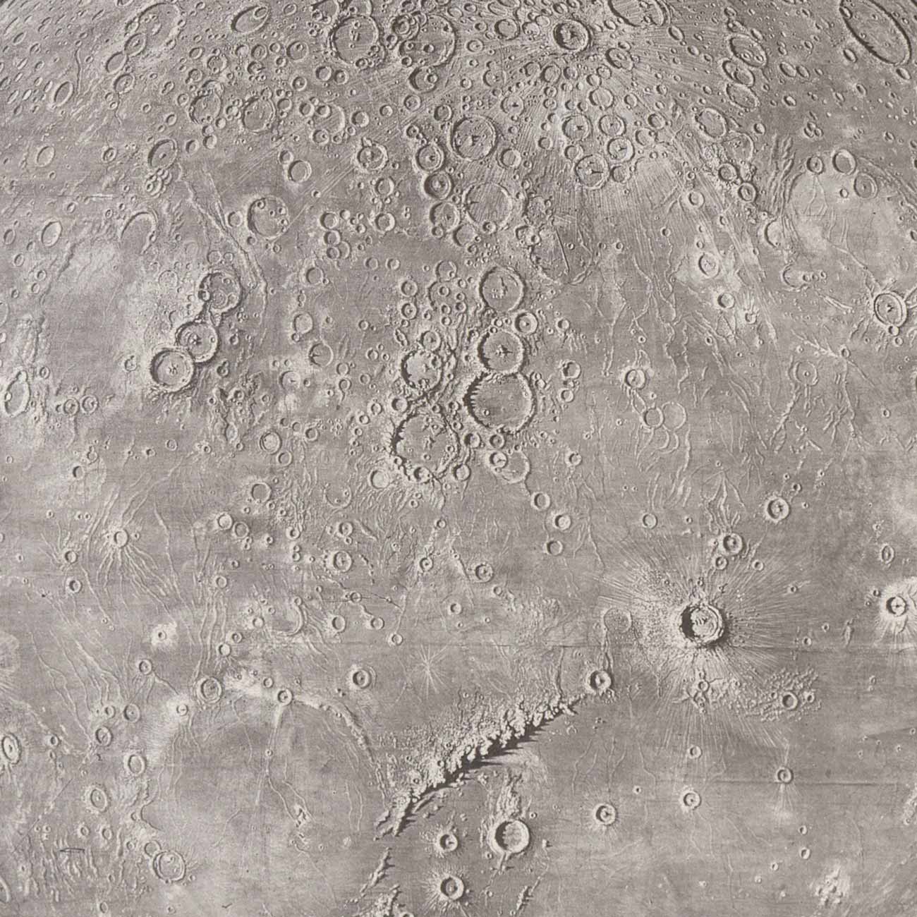 1874 Picture Map of the Moon Print - Muir Way - Astronomy