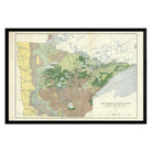 Pine Region of Minnesota 1899 Map - Muir Way - Vintage Map