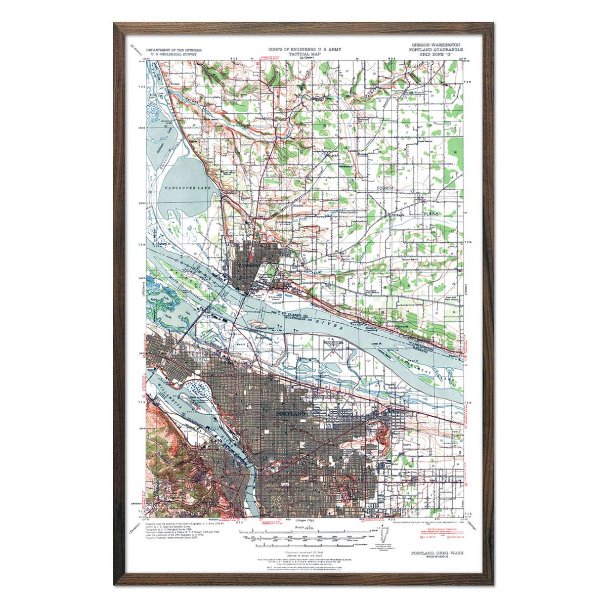 Portland, OR 1940 USGS Map - Muir Way - Vintage Map