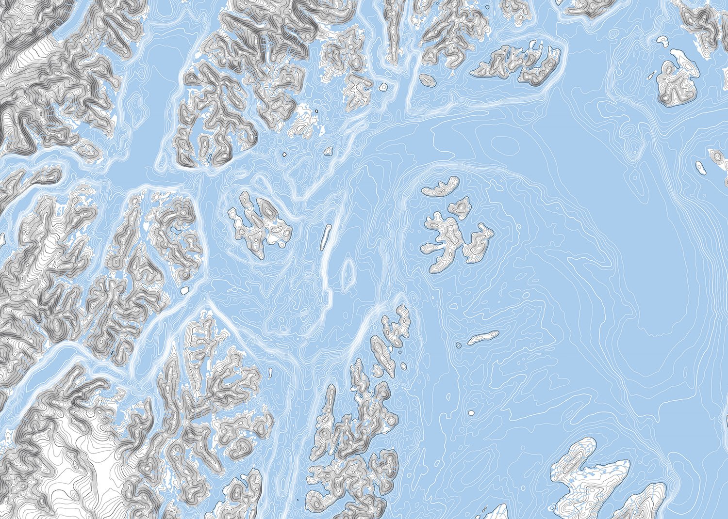 Prince William Sound, AK Map - Muir Way - Range Series