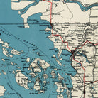 Puget Sound Map - Country Map 1919 - Muir Way - Vintage Map