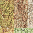 Redwood National Park Shaded Relief Map - Muir Way - Relief Series