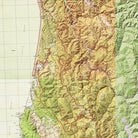 Redwood National Park Shaded Relief Map - Muir Way - Relief Series