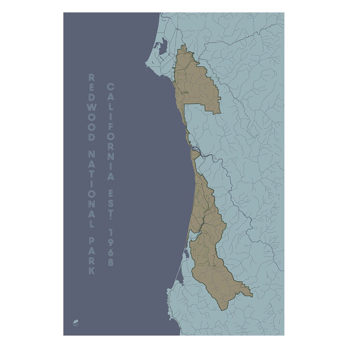 Redwood National Park Map - Muir Way - National Park