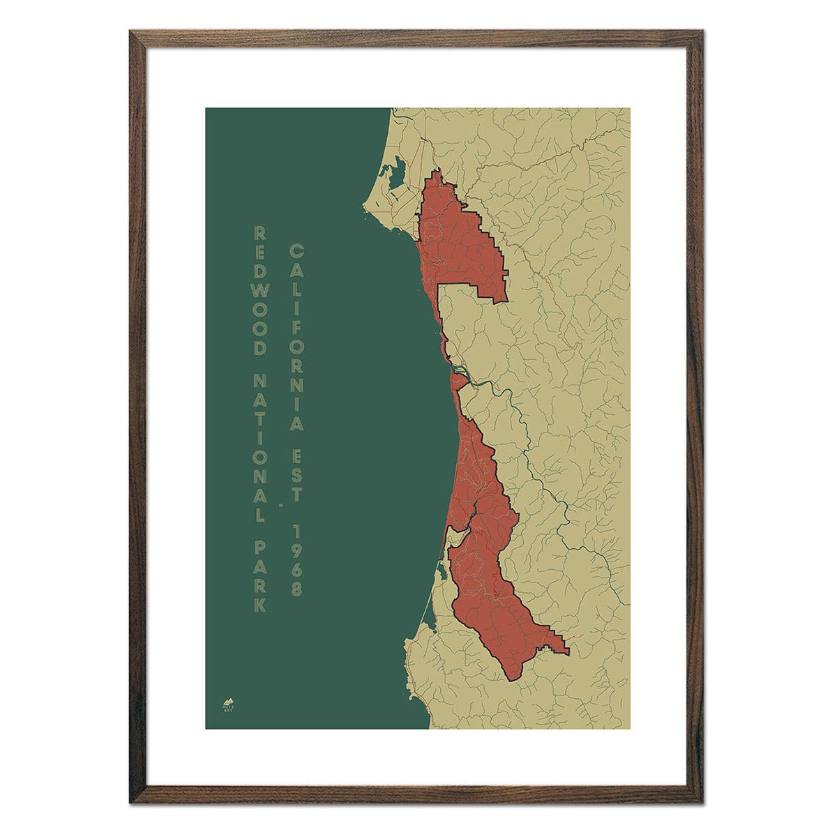 Redwood National Park Map - Muir Way - National Park