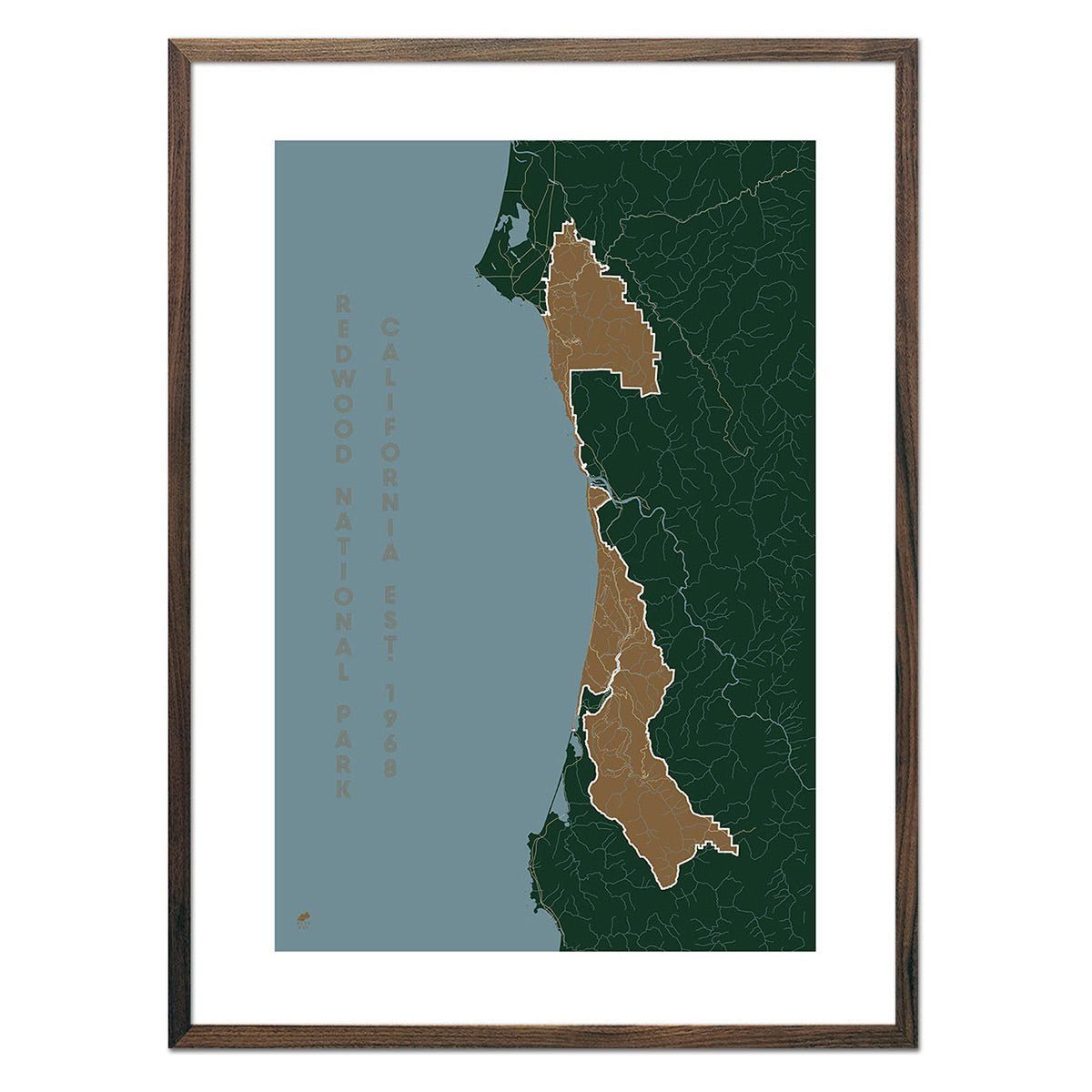 Redwood National Park Map - Muir Way - National Park