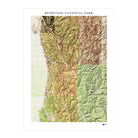 Redwood National Park Shaded Relief Map - Muir Way - Relief Series
