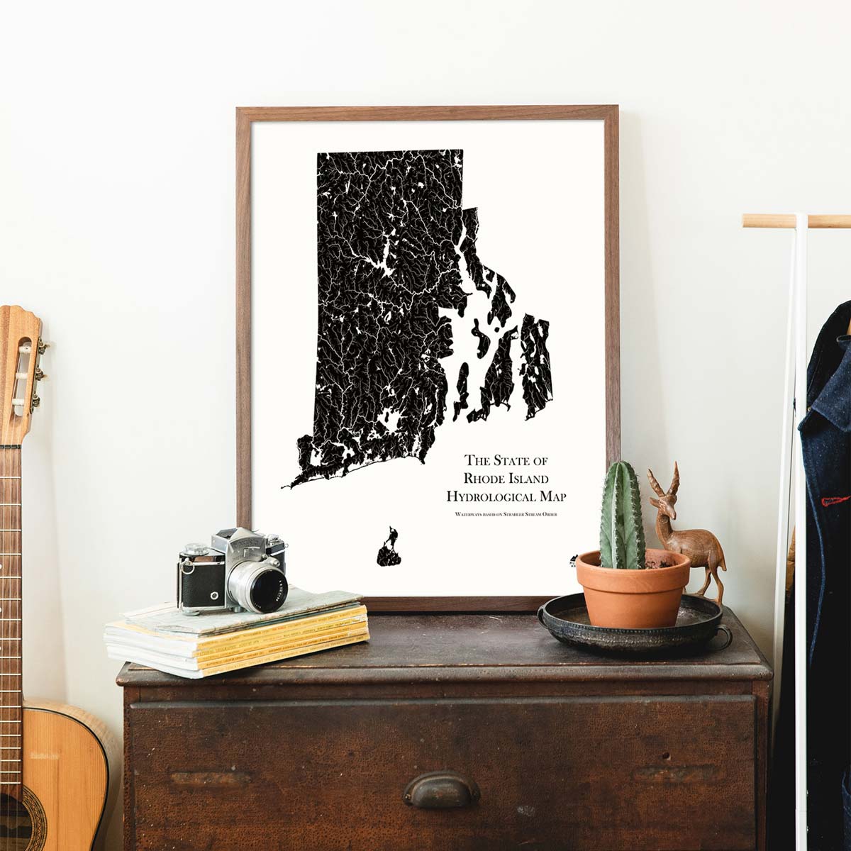 Rhode Island Hydrological Map - Muir Way - Hydrology