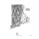 Rhode Island Elevation Map - Muir Way - Elevation