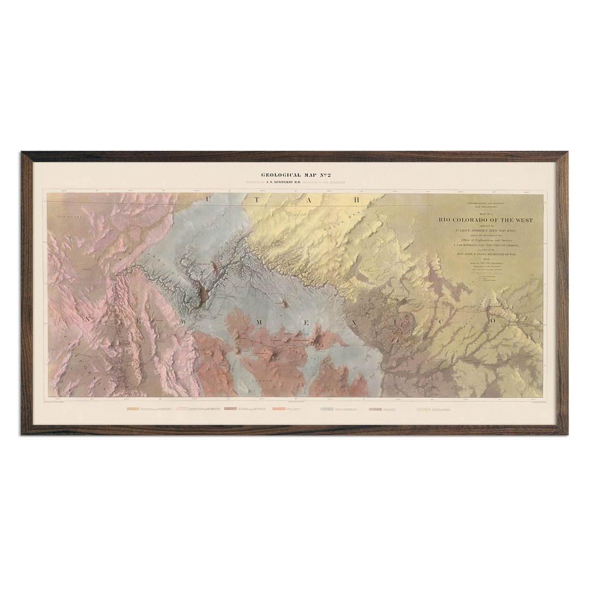 Rio Colorado Geologic 1858 Map - Muir Way - Vintage Map
