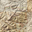 Rocky Mountain Shaded Relief Map - Muir Way - Relief Series
