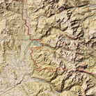 Rocky Mountain Shaded Relief Map - Muir Way - Relief Series