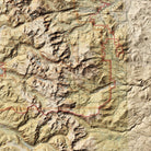 Rocky Mountain Shaded Relief Map - Muir Way - Relief Series