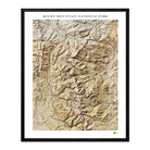 Rocky Mountain Shaded Relief Map - Muir Way - Relief Series