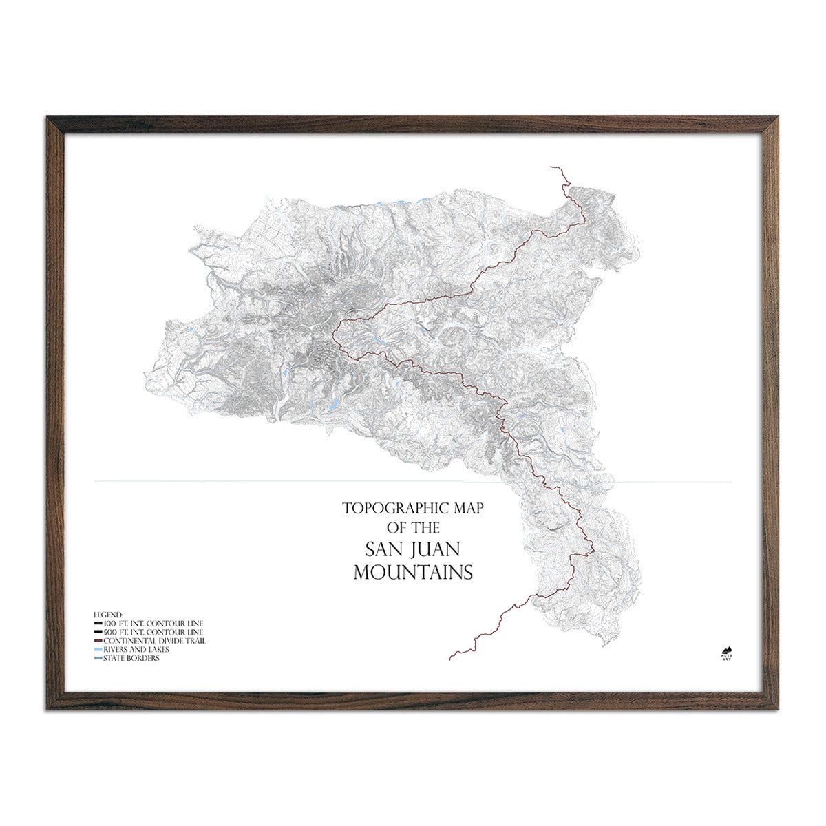 San Juan Mountains Map - Muir Way - Range Series