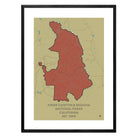 Kings Canyon and Sequoia National Parks Map - Muir Way - National Park