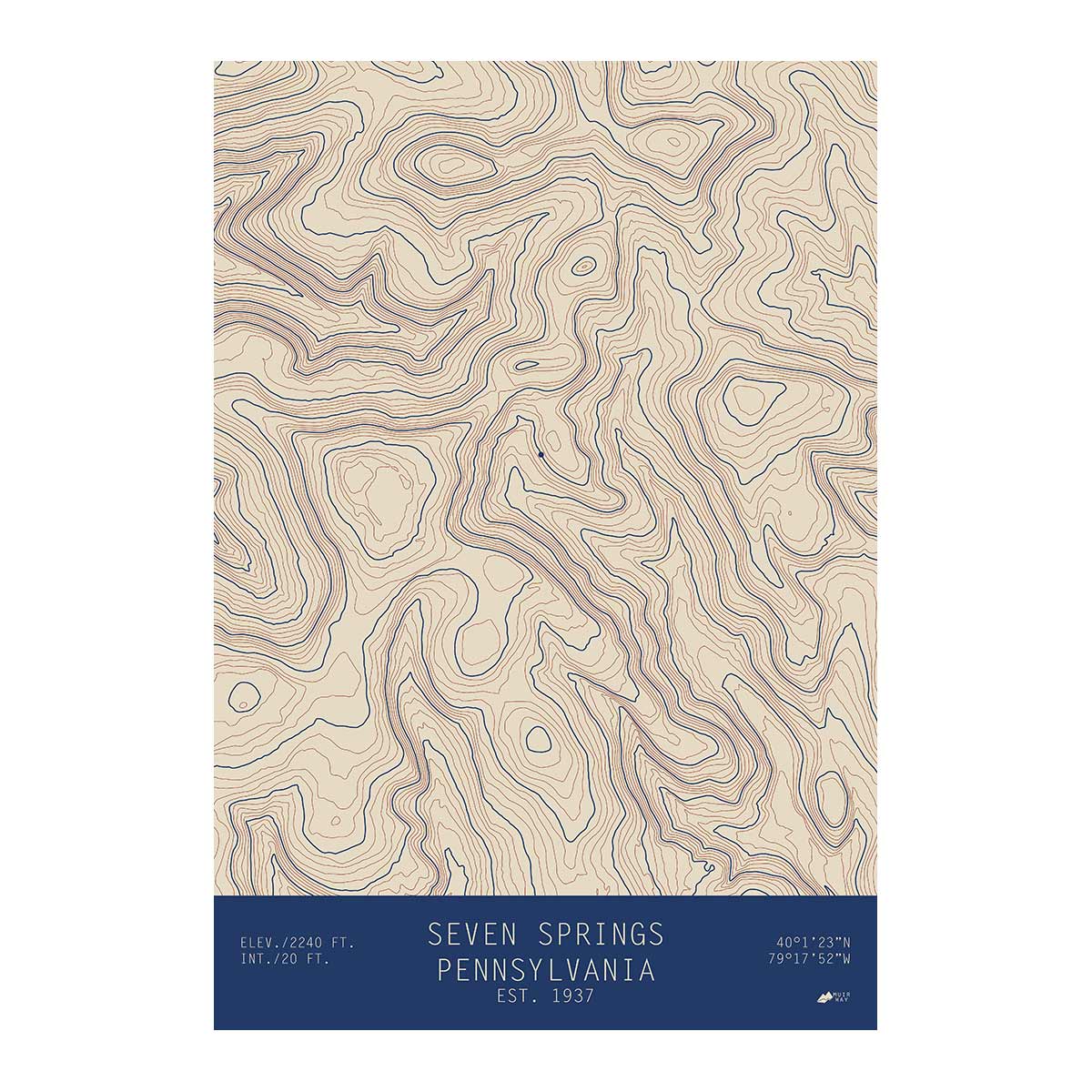 Seven Springs, Pennsylvania - Muir Way - TOPO Series