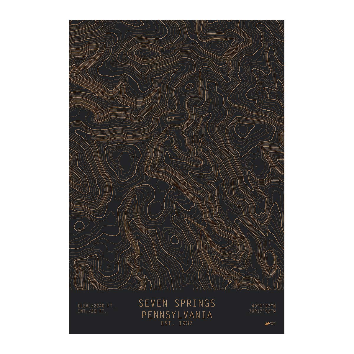 Seven Springs, Pennsylvania - Muir Way - TOPO Series