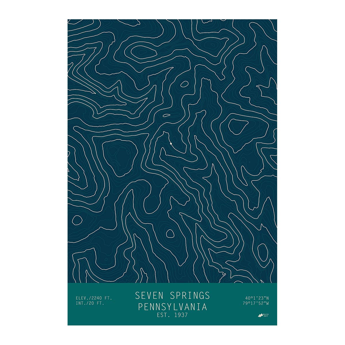 Seven Springs, Pennsylvania - Muir Way - TOPO Series
