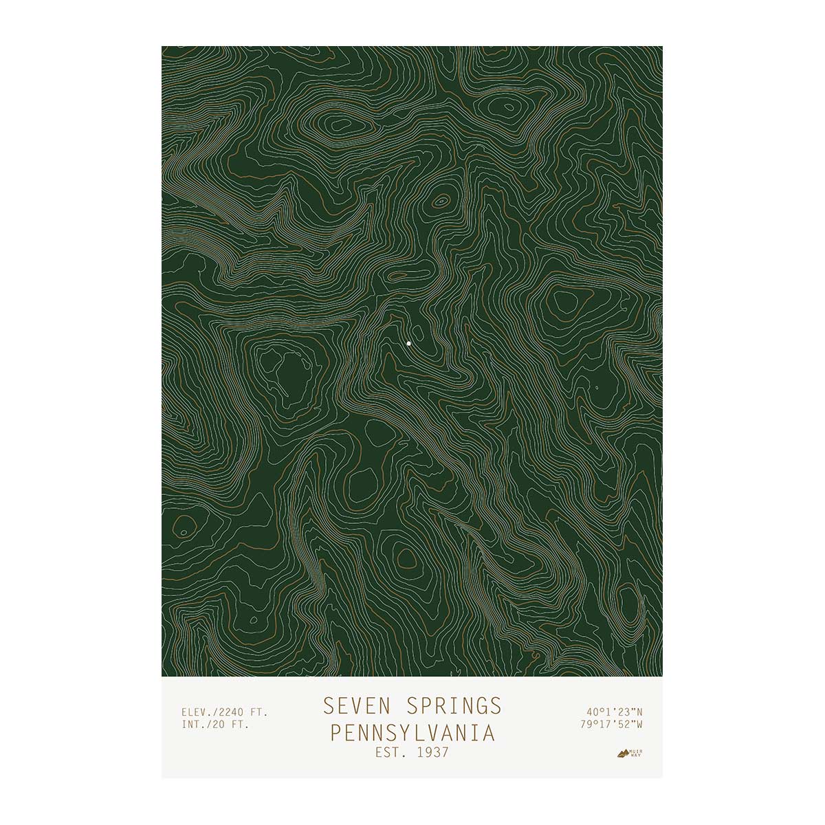 Seven Springs, Pennsylvania - Muir Way - TOPO Series